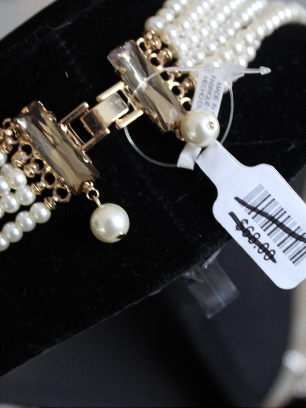 Anthropologie Multi-Strand Faux Pearl Statement Necklace NWT - Picture 6 of 15
